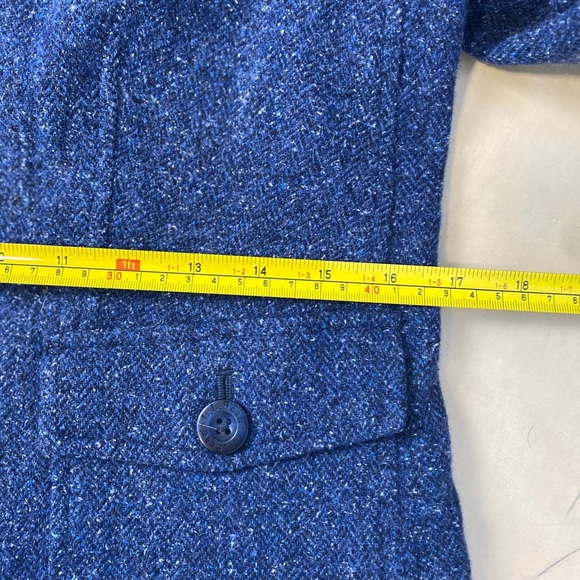 LL Bean Wool Silk Blazer Women XS Blue Academia Classic Timeless Career Polished - Picture 8 of 14